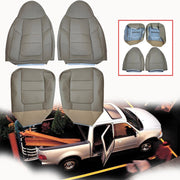 DURAFORCE Front Both Side Bottom Top Leather Seat Cover TAN For 2001 Ford F250 F350 Lariat
