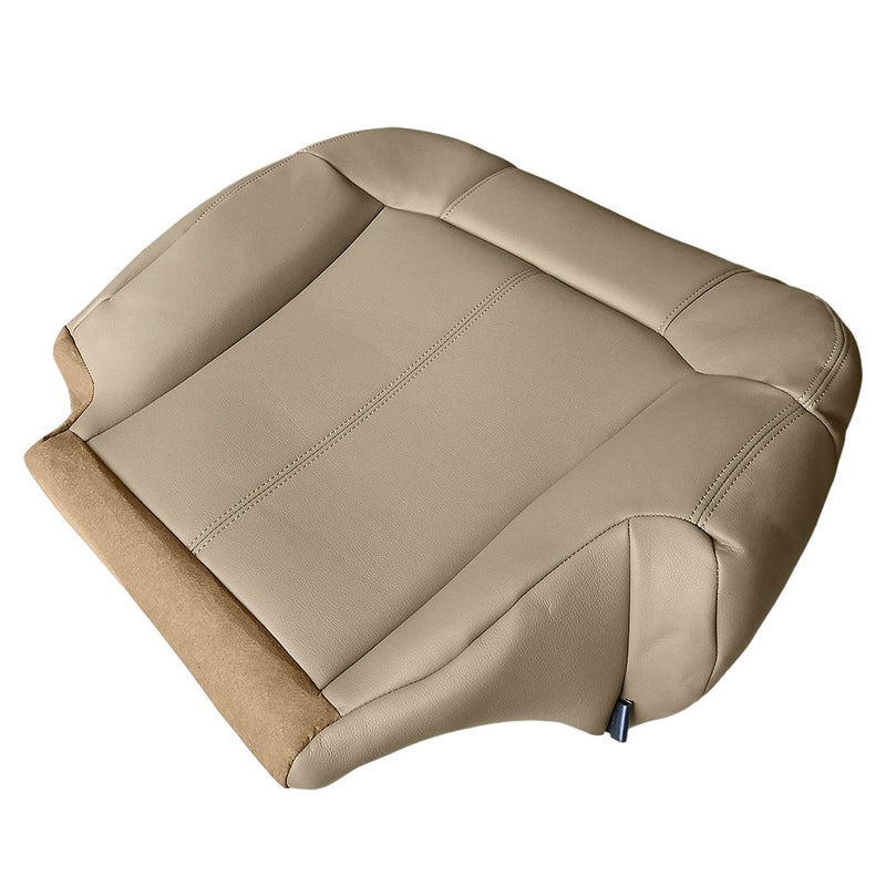 DURAFORCE Driver Bottom Leather Seat Cover Tan For 1999-2002 Chevy Tahoe