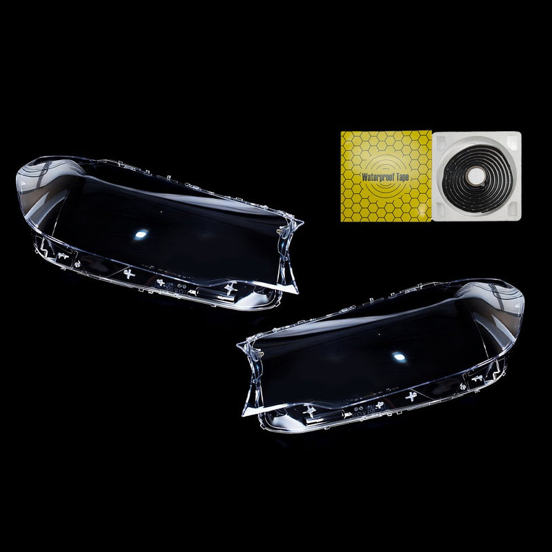 DURAFORCE For BMW G30 G31 G38 5 Series 2016-2020 Pair Headlight Len Cover+Glue Clear Shell