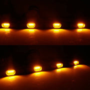 DURAFORCE Front Hood Grille Amber LED Lights Assy w/Wire Harness For 12-15 Toyota Tacoma