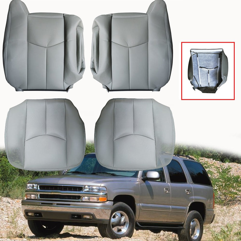 DURAFORCE Driver & Passenger Leather Seat Cover For 2003 2004 -2006 Chevy Tahoe Suburban