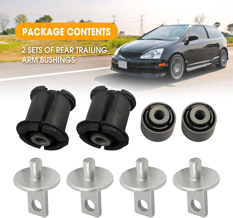DURAFORCE 2set New for Honda CR-V CRV 02-06 Rear Control Trailing Arm Axle Bushes Bushings