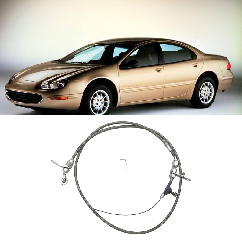 DURAFORCE for Chrysler 904 Tranny Kickdown Cable Kit Stainless Braided Kick Down Cable