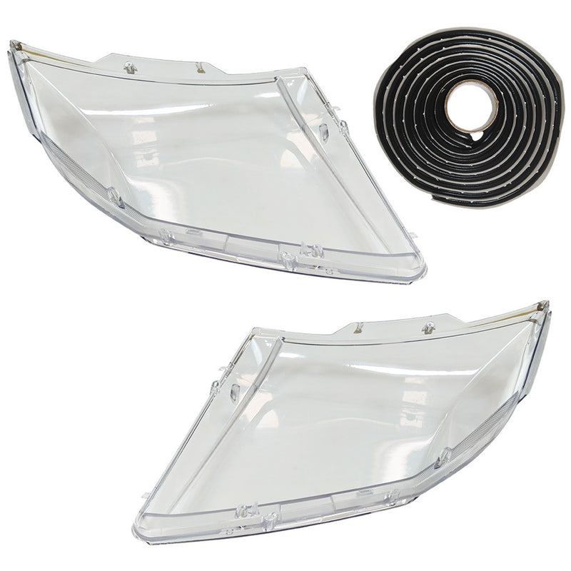 DURAFORCE For Cadillac CTS 2008-2013 New A Pair Front Headlight Lens Clear Cover+Glue