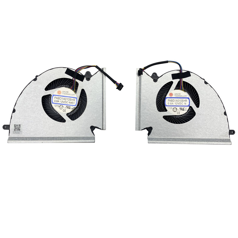 DURAFORCE New CPU+GPU Cooling Fan For MSI GP76 GE76 WE76 MS-17K2 MS-17K3 PABD1A010SHR N452
