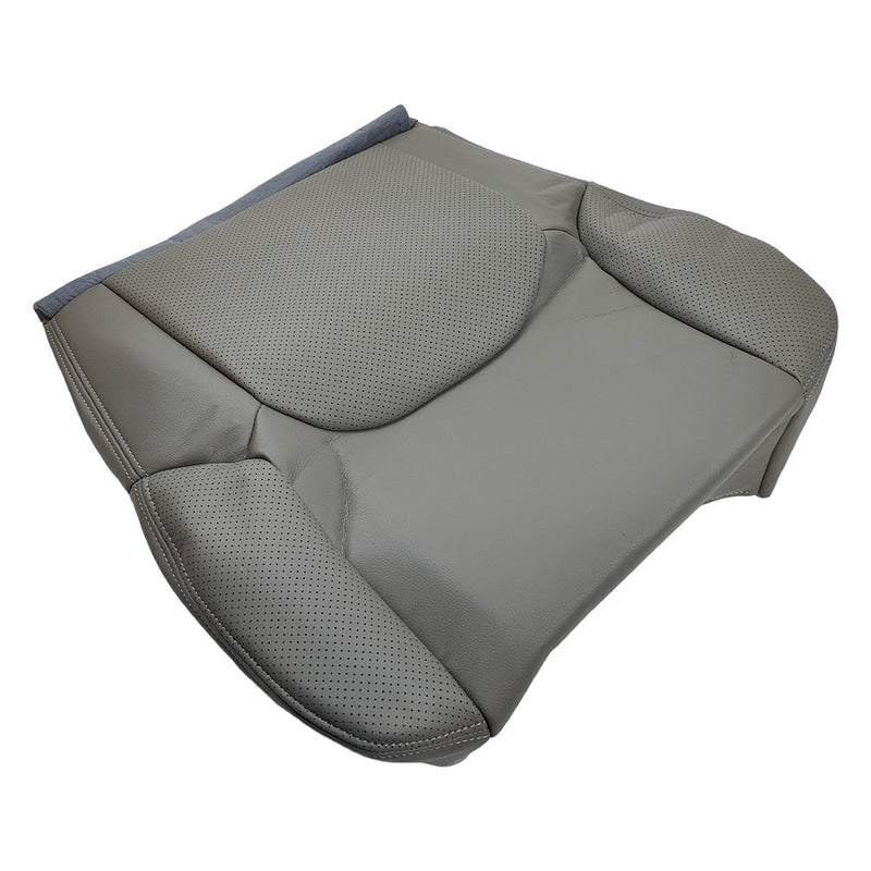 DURAFORCE For 2005-2021 Nissan Frontier Driver Bottom Perforated Leather Seat Cover Gray