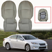 DURAFORCE Driver Passenger Bottom & Top Leather Seat Cover Gray For 2007-2012 Lexus ES350