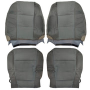 DURAFORCE Driver Passenger Bottom&Top Cloth Seat Cover Gray For 2015-2020 Ford F150 XLT