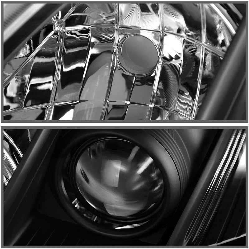 DURAFORCE Fit For Toyota Camry 2007-2009 LH+RH Headlight Replacement Black Housing