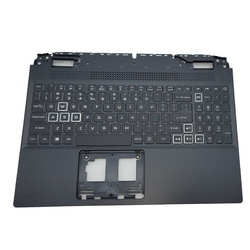 DURAFORCE New Palmrest For Acer Nitro 5 AN515-58 Keyboard Backlit White Keys 6B.QFMN2.001