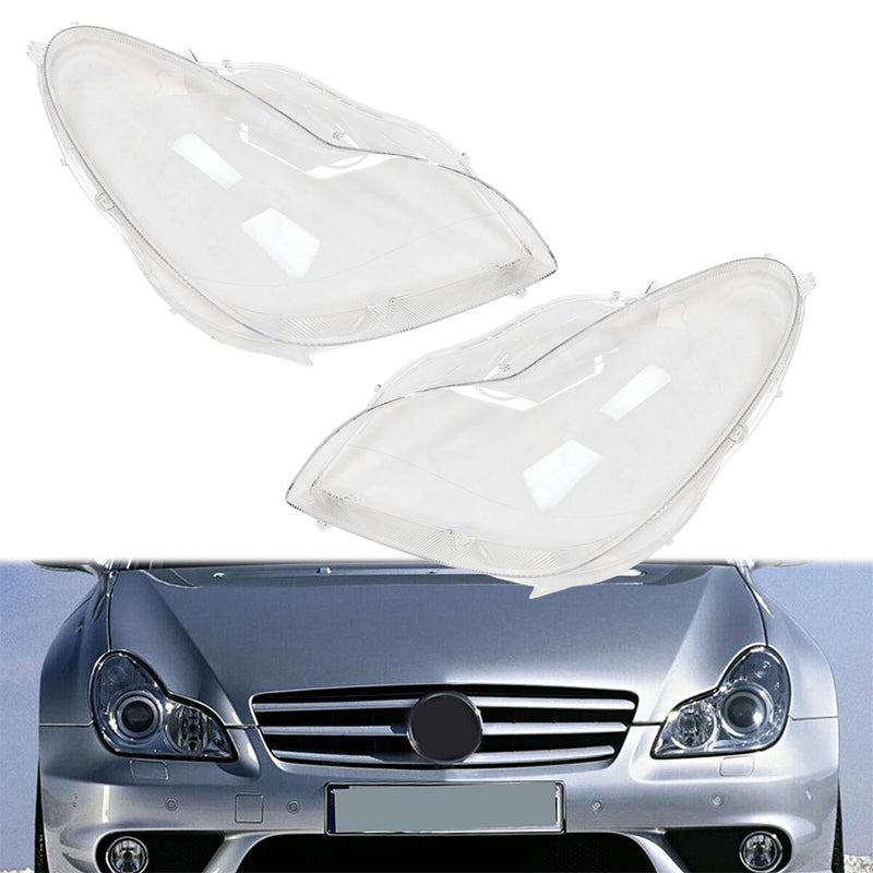DURAFORCE For 2006-11 Mercedes Benz W219 CLS350 CLS500 CLS550 A Pair Headlight Lens Cover