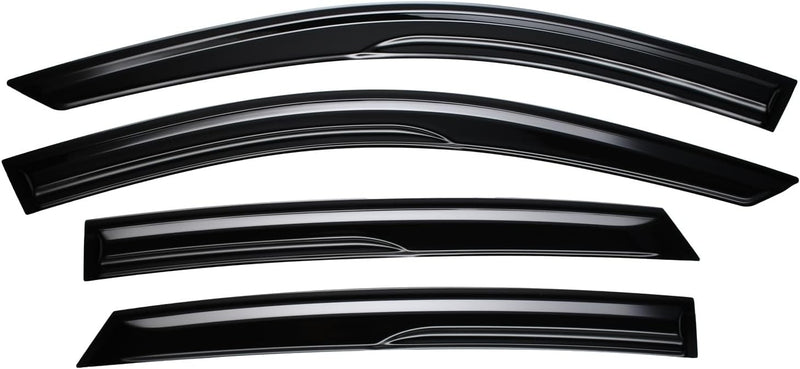 DURAFORCE FOR 2023-25 HONDA ACCORD 11TH GEN BLACK TRIM WINDOW VISOR RAIN GUARD WITH CLIPS