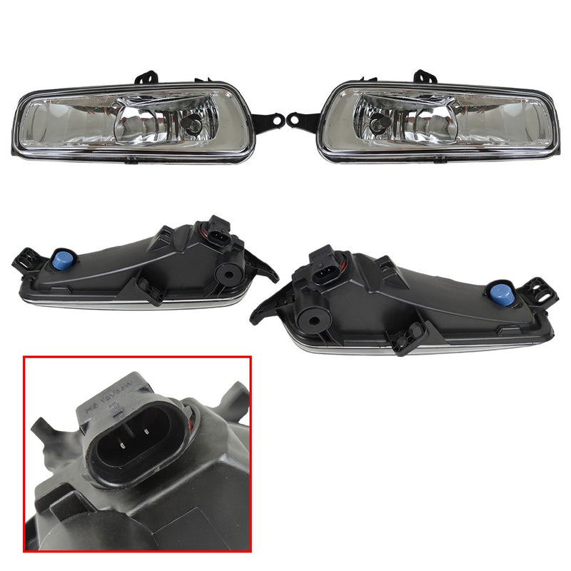 DURAFORCE Left & Right Fog Lights W/Bezels Covers+Bulbs+Wiring For Ford Transit 2020-2024