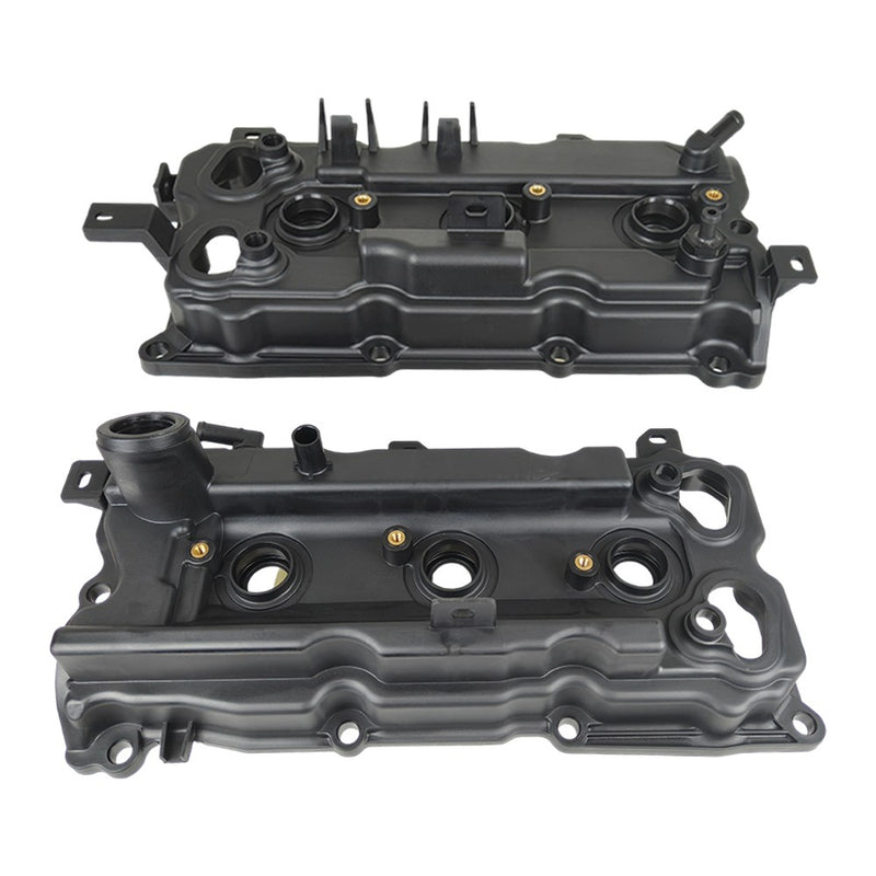 DURAFORCE 2PCS LH & RH Valve Cover Set w/ Gasket & Bolts & Cap For 2011-2012 Infiniti G25
