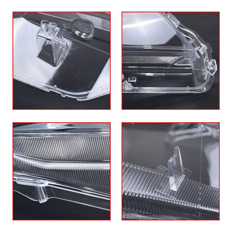 DURAFORCE For Lexus GX460 2010-2013 A Pair Left & Right Headlight Lens Cover+Sealant Glue