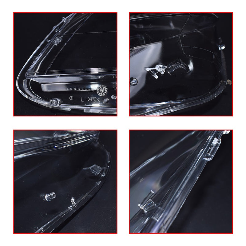 DURAFORCE Car Front Headlight Lens Cover For Mercedes Benz C Class W204 2011-2015