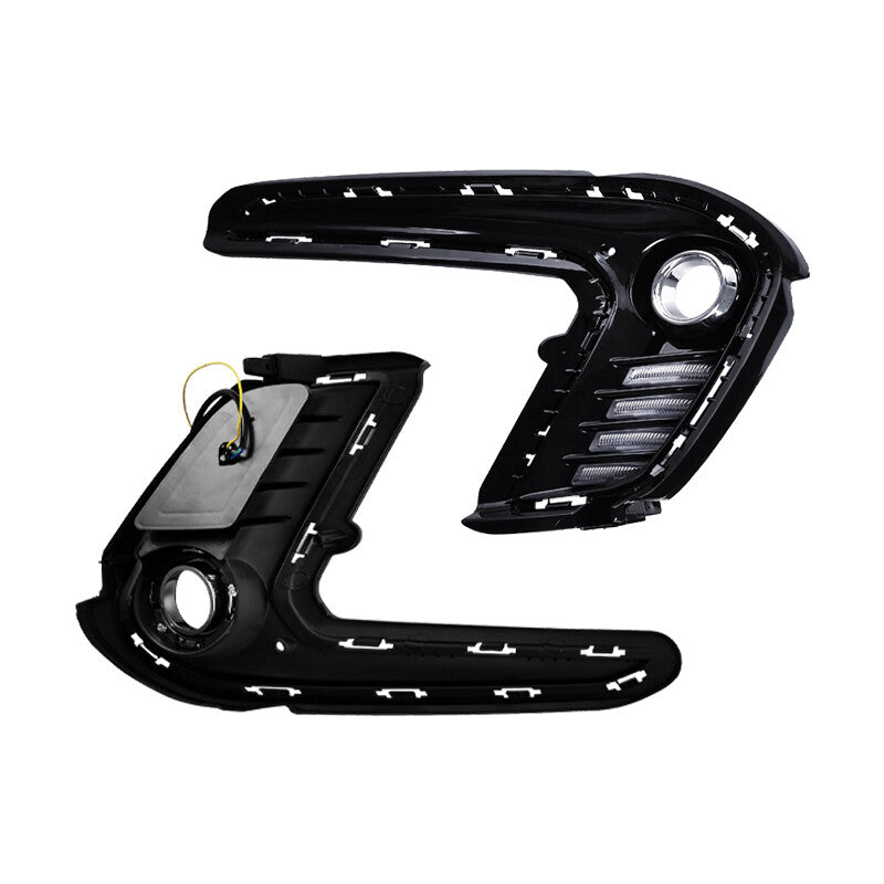 DURAFORCE LED Sequential Turn Signal DRL Fog Lights w/Hole for 2016-18 for Hyundai Elantra