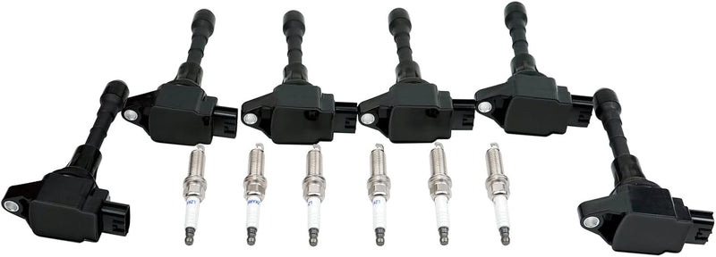 DURAFORCE 6 UF550 Ignition Coil Iridium Spark Plug for V6 3.5L 09-20 Nissan Maxima Murano