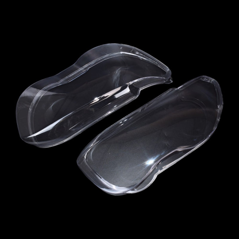 DURAFORCE Left Right Clear Headlight Headlamp Lens Cover For BMW 7 Series E65 E66 2002-05