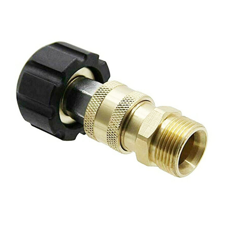 DURAFORCE Pressure Washer Hose Connector Adapter Set Quick Connect M22 to 1/4" Gun to Wand