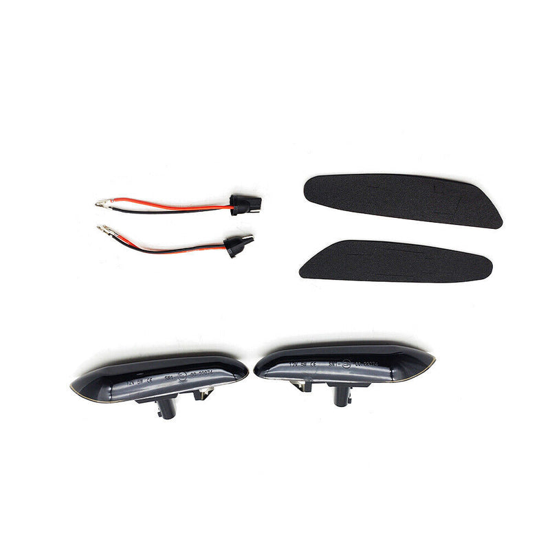 DURAFORCE For BMW E60 E82 E90 E83 E92 E46 LED Marker Side Turn Signal Lights Dynamic Smoke