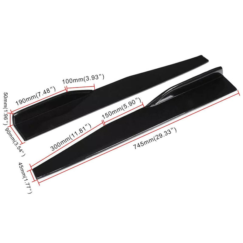 DURAFORCE For Mazda 2 3 6 Front Rear Bumper Lip Spoiler Splitter Body Kit Side Skirt