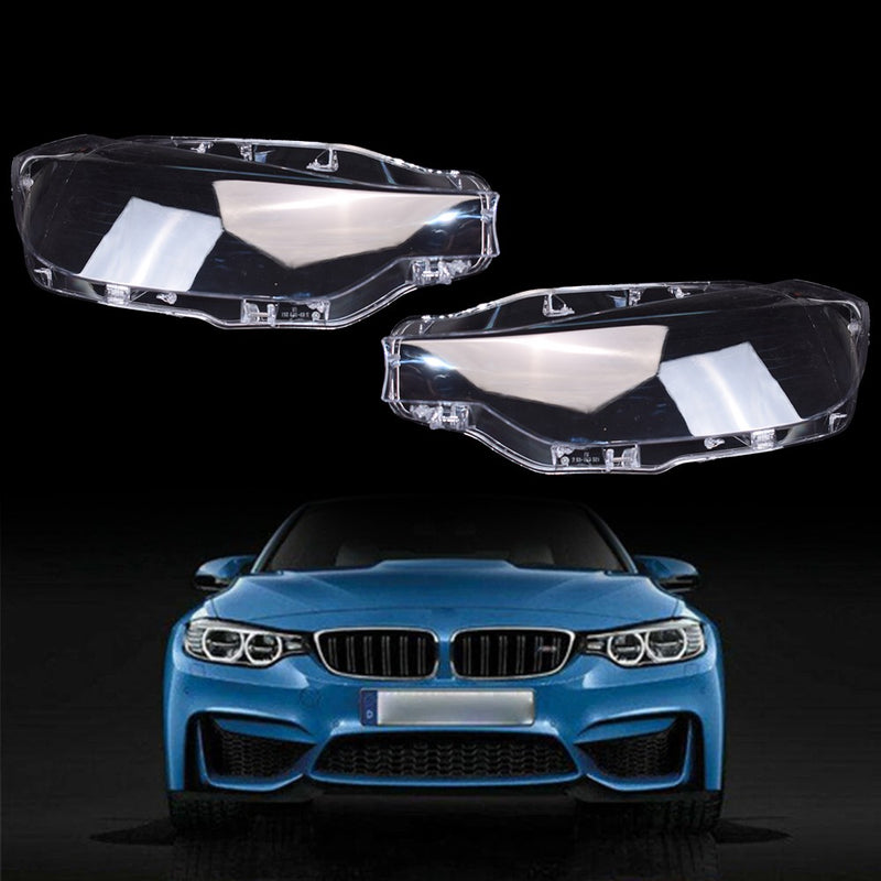 DURAFORCE A Pair Left&Right Headlight Headlamp Lens Cover For BMW 3-Series F30 F35 2016-18