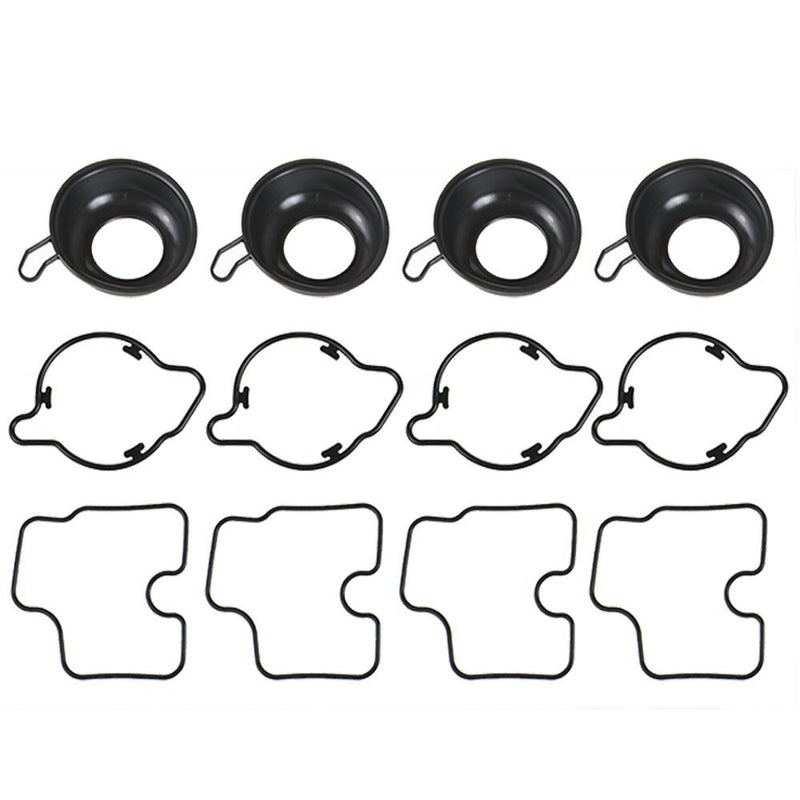 DURAFORCE 4Pcs Carburetor Repair Kit Plunger Diaphragm Part For Honda CBR600 F4