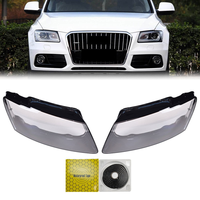 DURAFORCE Headlight Headlamp Lens Cover For Audi Q5 2013 2014 2015 2016 2017 Left & Right