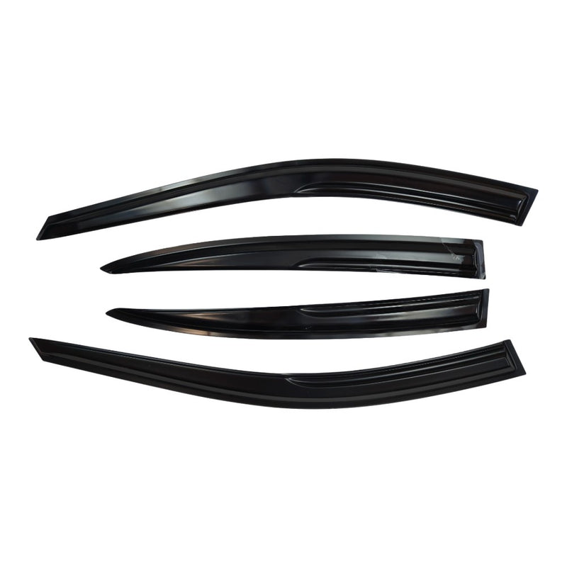 DURAFORCE Window Visor Vent Rain Shades Guards Deflectors For 04-08 Acura TL Sedan Black