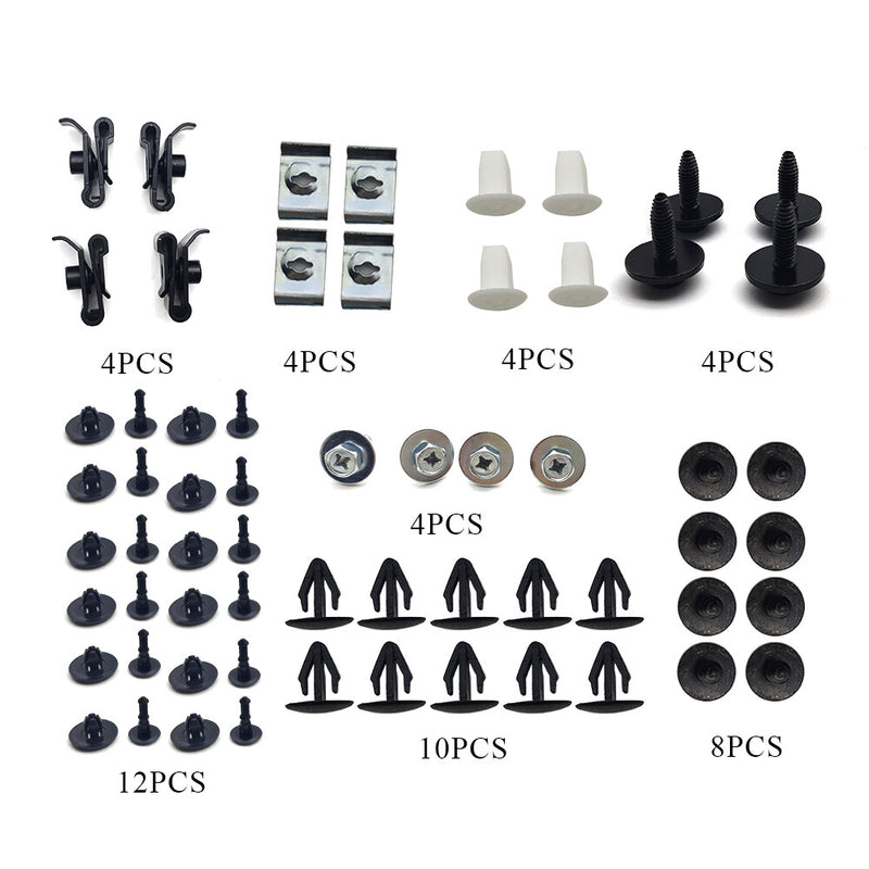 50Pcs Engine Splash Shield Fender Bumper Screw Clips Rivet for Toyota