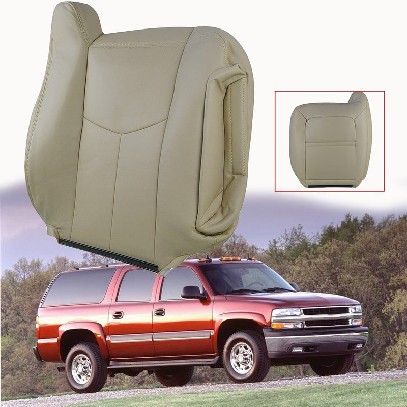 DURAFORCE For 2003 2004-2006 GMC Sierra Yukon Passenger Side Top Leather Seat Cover Tan