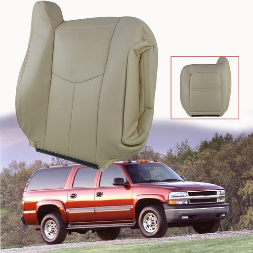 DURAFORCE For 2003 2004-2006 GMC Sierra Yukon Passenger Side Top Leather Seat Cover Tan