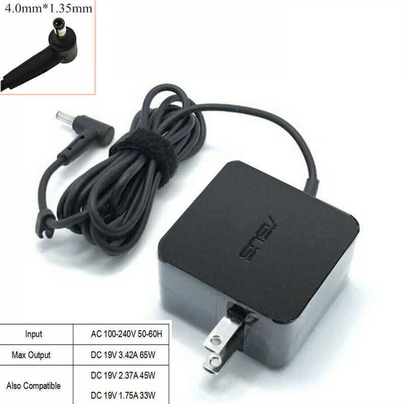 DURAFORCE New 4*1.35mm AC Adapter Charger 19V 3.42A For Asus ZenBook 14 Q407IQ Q407I Q407