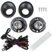 DURAFORCE For 15-23 Dodge Challenger Bumper Fog Lights Driving Lamps Pair w/Wiring Switch