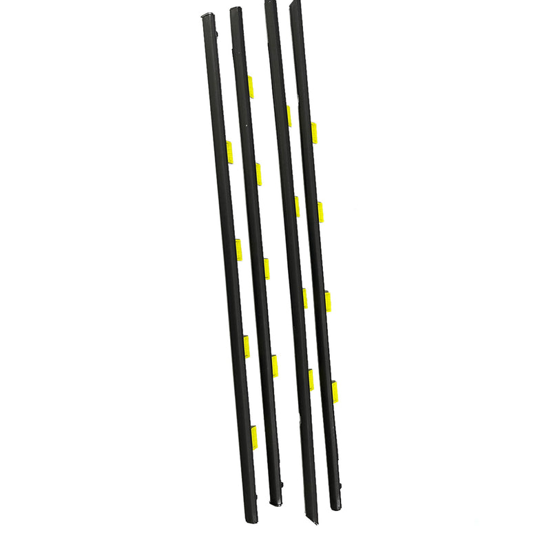 DURAFORCE New 4x Window Trim Glass Door Belt Rubber Black Fit For 96-00 Honda Civic DX 4D