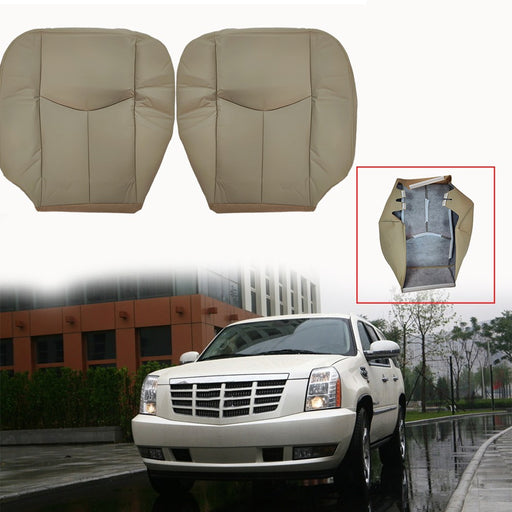 DURAFORCE For 2005-2006 Cadillac Escalade Driver & Passenger Bottom Leather Seat Cover Tan