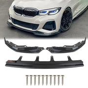 DURAFORCE Carbon Fiber Style M Front Bumper Lip For 2019-22 Bmw G20 3 SERIES 330I M340I