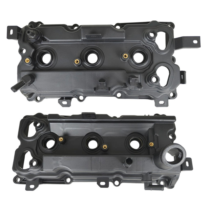 DURAFORCE 2PCS LH & RH Valve Cover Set w/ Gasket & Bolts & Cap For 2011-2012 Infiniti G25