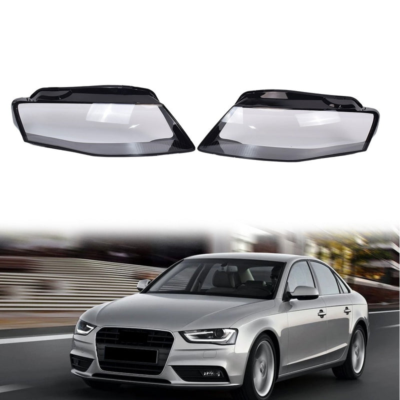 DURAFORCE 2PCS Left & Right For 2009-2012 Audi A4 Headlamp Cover Headlight Lens Cover