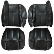 DURAFORCE For 2004 2005 2006 Chevy Tahoe Silverado 1500 Front Leather Seat Covers Black