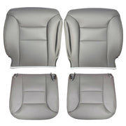 DURAFORCE Driver Passenger Leather Seat Covers Gray For 1995 - 1999 Chevy Silverado Tahoe