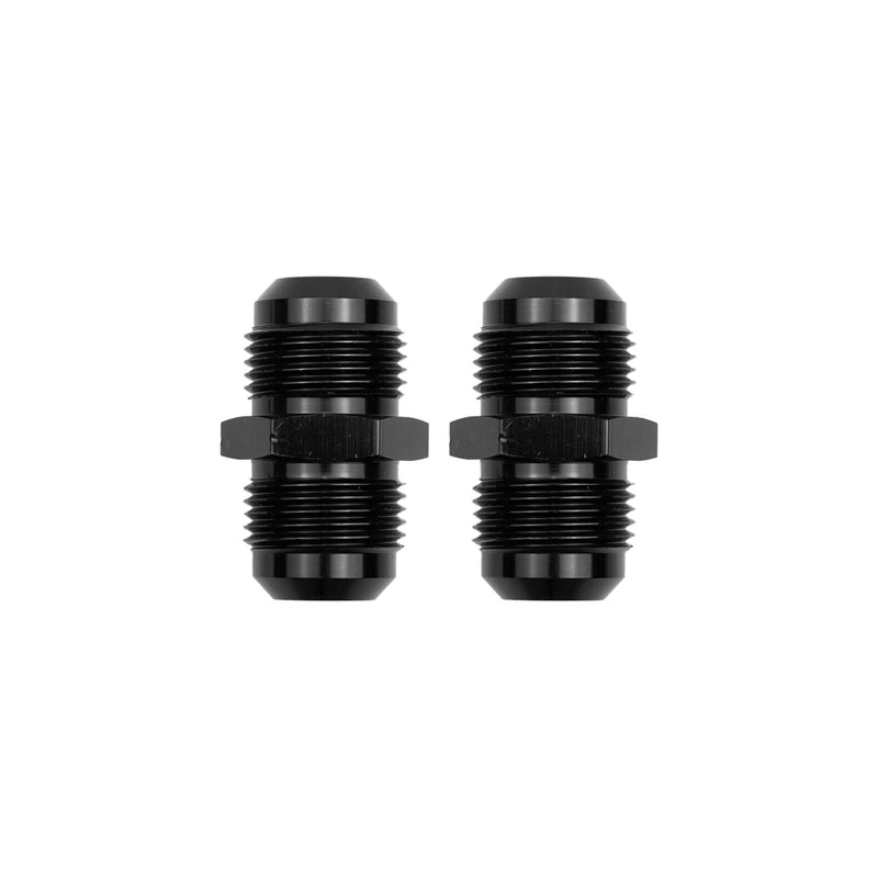 DURAFORCE 12 to 12 Flare Union Coupler Straight Fuel Hose Fitting Coupling Aluminum Black