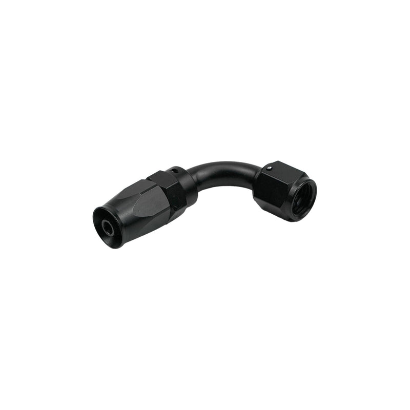 DURAFORCE 90 Degree Swivel 12AN Hose End Fitting Braided Fuel Oil Line Seal Aluminum Black