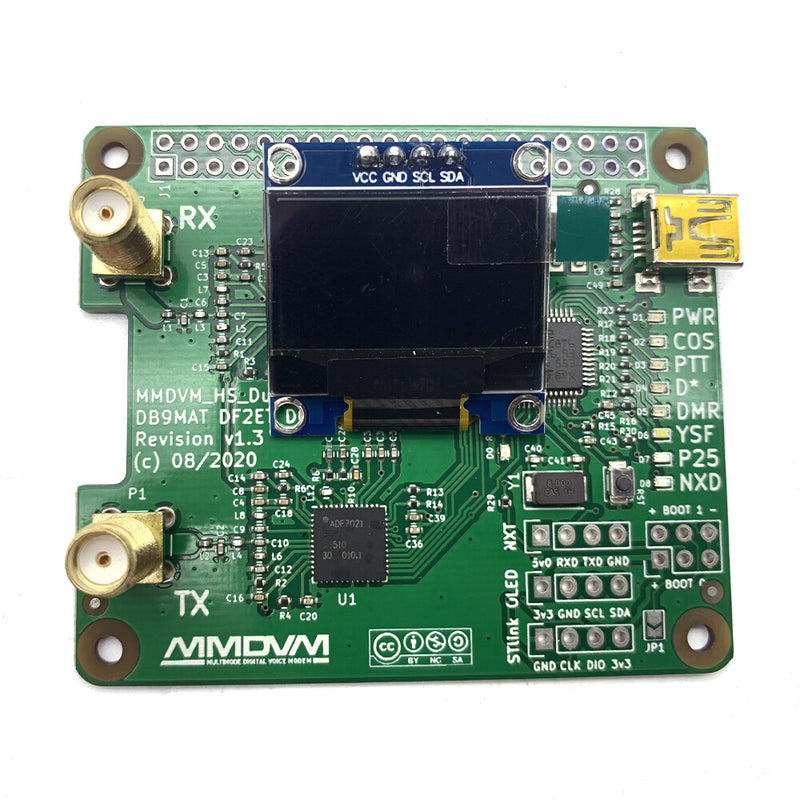 DURAFORCE Duplex MMDVM Hotspot Support D-Star DMR YSF Pi+ OLED Revision 1.3 VHF ADF7021 US
