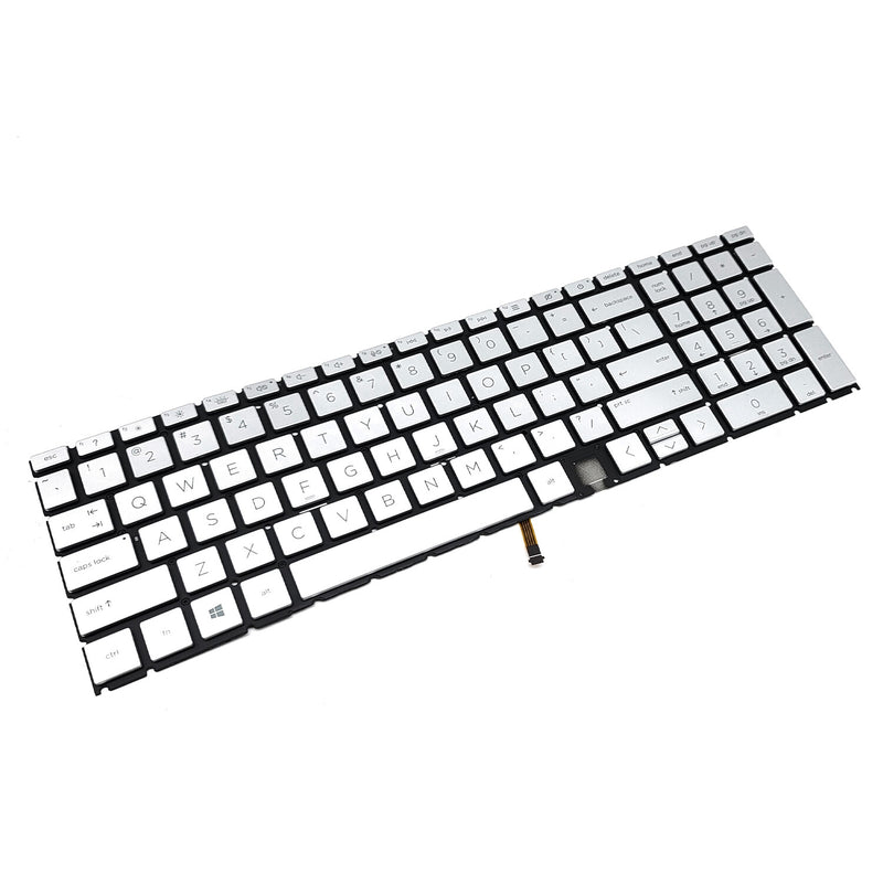 DURAFORCE New Silver Keyboard Backlit For HP ENVY 17m-cg1013dx 17m-cg0013dx 17m-cg0xxx US
