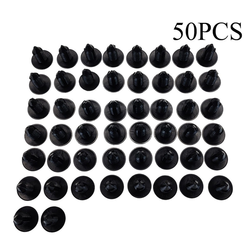 DURAFORCE 50x Bumper Fastener Rivet Clips Fender Shield Retainer Push Pin For Ford