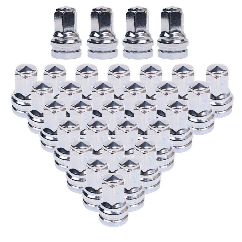 DURAFORCE For Ford Super Duty F-250 F-350 450 HCPZ-1012-B (32) 14x1.5 Flat Seat Lug Nuts