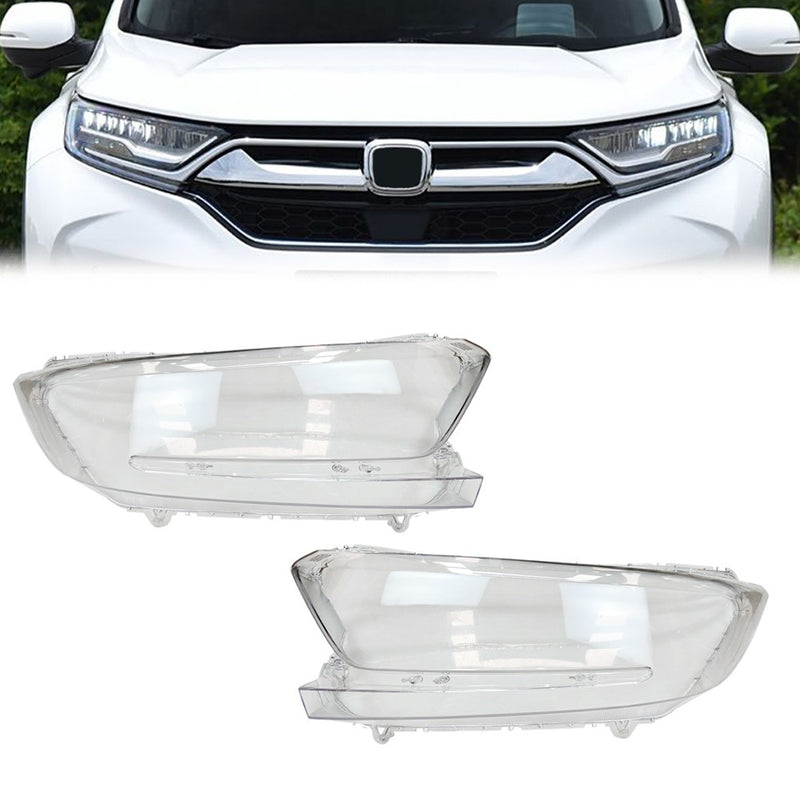 DURAFORCE A Pair Front Headlight Lens Cover Shell For Honda CR-V 2017-2022