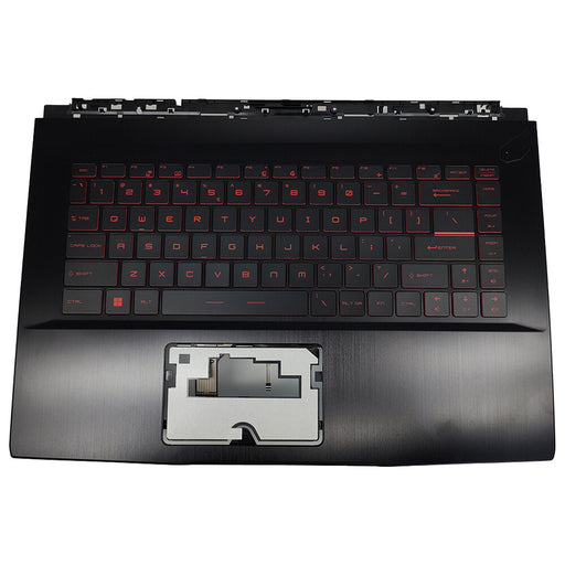 DURAFORCE For MSI GF65 9SD 9SE 10SD MS-16W1 Palmrest Backlit Keyboard Upper Case Black US